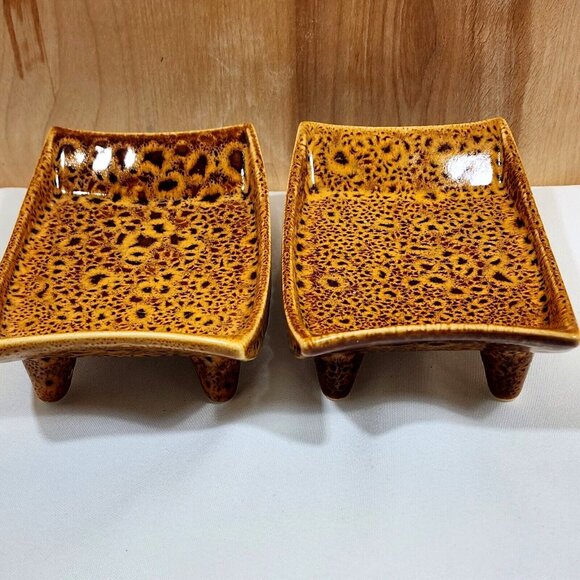 Partylite Global Inspirations Pillar Holder 6" ceramic sponge rest soap dish 2pc - Picture 8 of 12